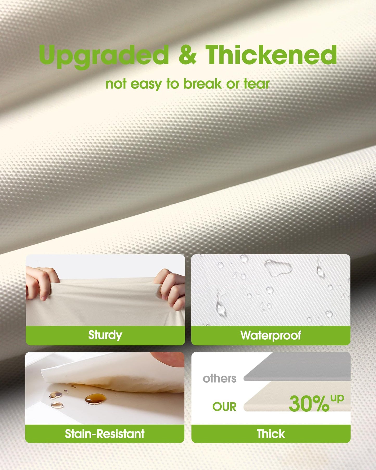 Pureegg Plastic Table Cloth Disposable 10 Pack, 54 x 108 Inch Table Cloths, Party, Wedding, Thanksgiving Decorations, Fall Tablecloths, Rectangle, Beige Plastic Cover, Leakproof & Sturdy, Cream, Ivory