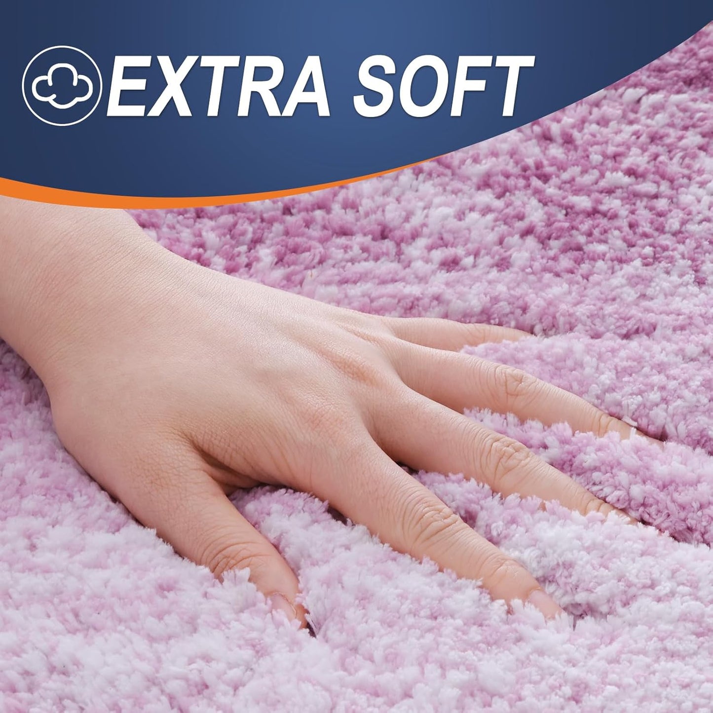 OLANLY Bathroom Runner Rug - Extra Soft Microfiber Mat with Rubber Backing | Quick Dry, 59x20 Inches, Pinkish-Purple