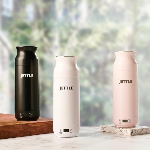 Jettle Electric Kettle - Travel Portable Heater for Coffee Tea Milk Soup - Stainless Steel Travel Water Boiler tea pot with Temperature Control - LED - Automatic Power Off - 450ml - Kitchen Appliance