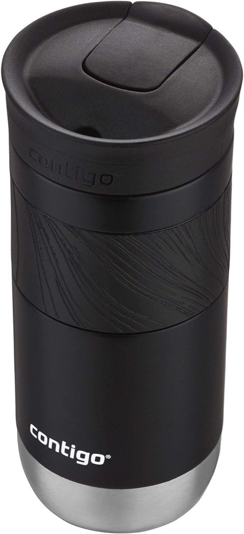 Contigo Byron Travel Mug - Vacuum-Insulated Stainless Steel | 16oz Licorice, Leak-Proof & BPA-Free