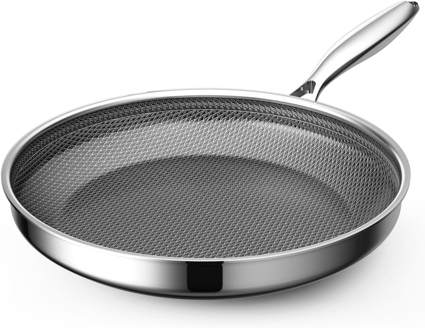 Skiennix Nonstick 9.5 Inch Frying Pan - PFAS-Free, Stay-Cool Handle, Dishwasher-Safe, Oven-Safe Up to 600°F