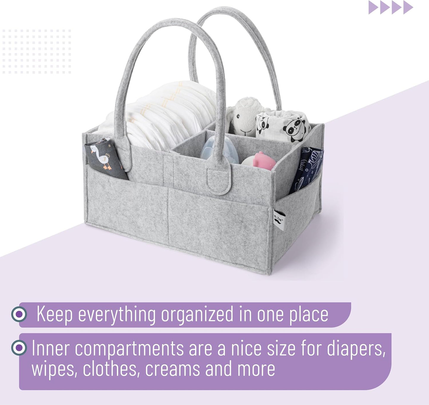 Mr. Pen - Portable Baby Diaper Caddy Organizer | Ideal for Changing Tables & Nurseries