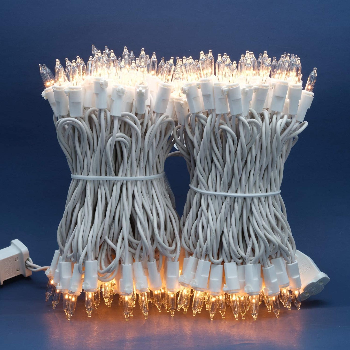 SWEET SHINE 200 Count Clear Christmas Lights, Pack of 2 Strands 100 Count 33 ft White Wire UL Listed Holiday String Light (Clear)