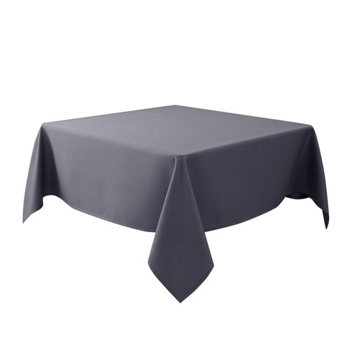 Biscaynebay Textured Fabric Square Tablecloths 60x60 Inch, Dark Grey Water Resistant Table Cloth Small Card Folding Table Covers Linen for Dining, Kitchen, Wedding and Parties etc. Machine Washable