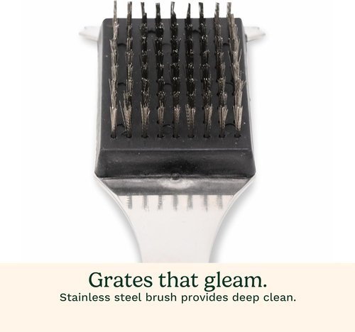 Cuisinart Stainless Steel Grill Brush - 16.5" Long Handle Cleaner & Scraper for BBQ & Griddles