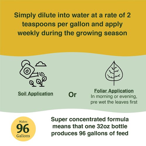 Farmer's Secret Tomato Booster Fertilizer - Super Concentrated 32oz | 3:8:7 Ratio with Humic Acid & Iron