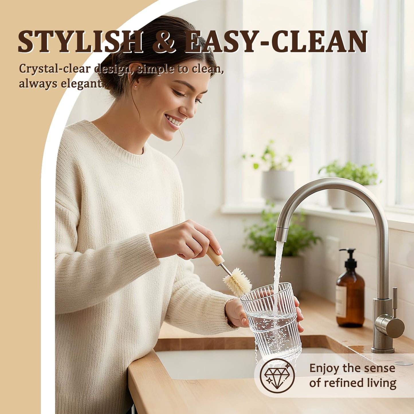 12 Packs Ribbed Glass Tumbler with Lid and Straw 13 oz Cute Ice Coffee Cup Set Bulk Vasos de Vidrio Con Tazas Para Cafe Cocina Accesorios Home Bar Accessories New Home House Warming Gift Kitchen Stuff
