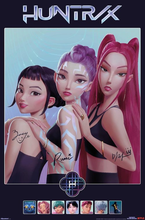 Huntrix | Netflix K-Pop Demon Hunters 2025 Wall Poster - Unframed, 34"L x 22.4"W