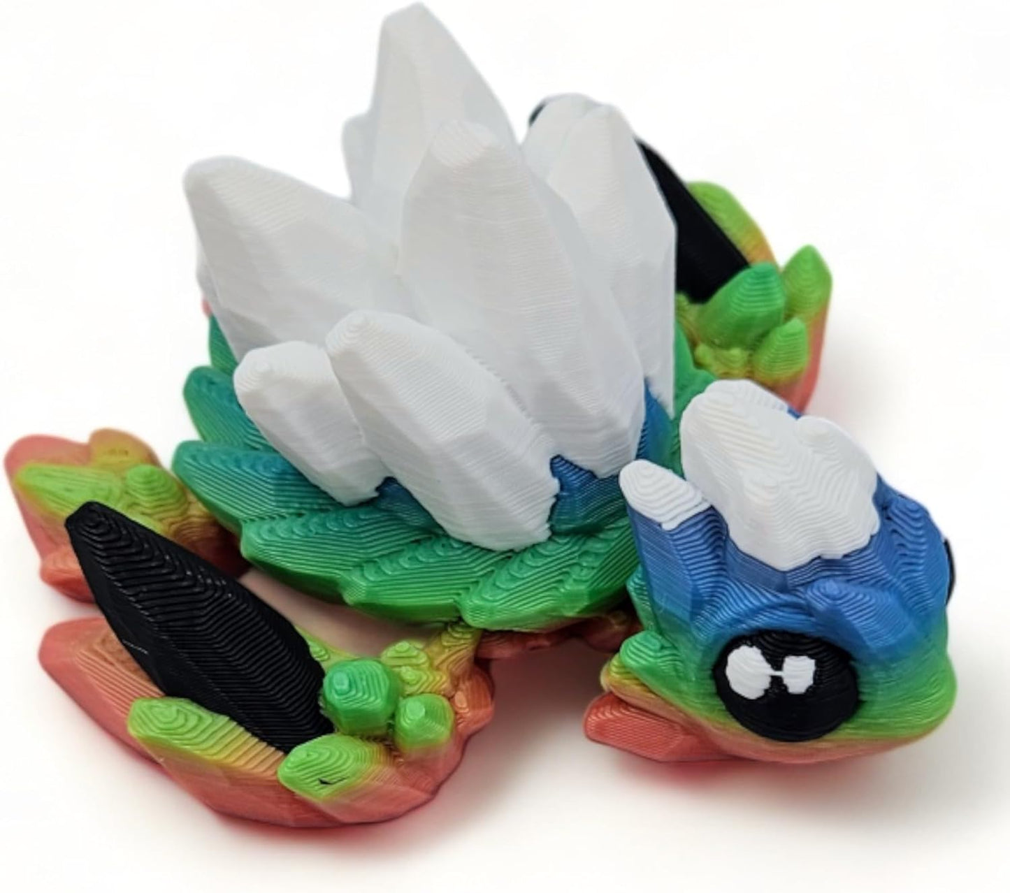 Surprise Turtle Egg Collectible Figurine - Unique Colors for ADHD & Autism Relief - Set of 3 Turtles (Rainbow)