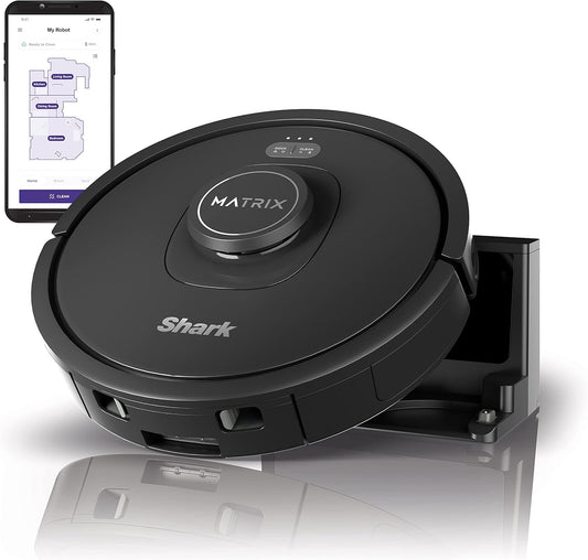 Shark RV2310 Robot Vacuum - Self-Cleaning Brushroll for Pet Hair | Wi-Fi Precision Mapping, Black/Silver