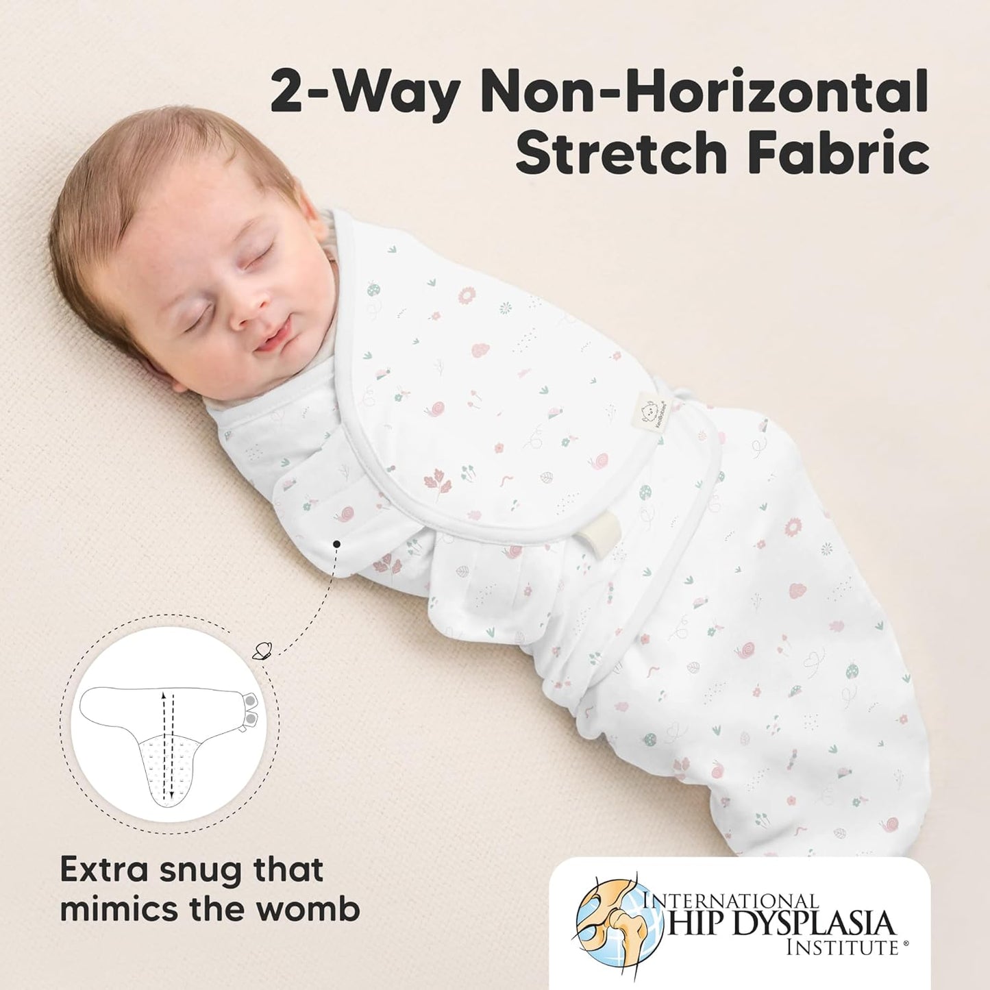 Skiennix Organic Baby Swaddle Sleep Sacks - Soft & Snug for Newborns 0-3 Months | 3-Pack Garden Design