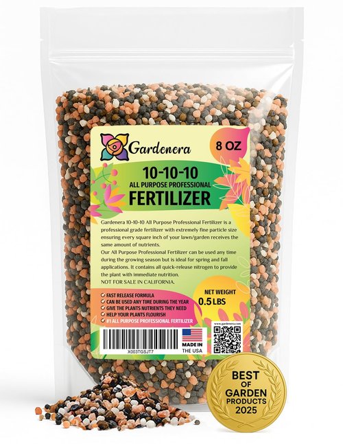 BestSeller 10-10-10 Plant Fertilizer - Slow Release All-Purpose Formula for Trees & Vegetables | 8 OZ