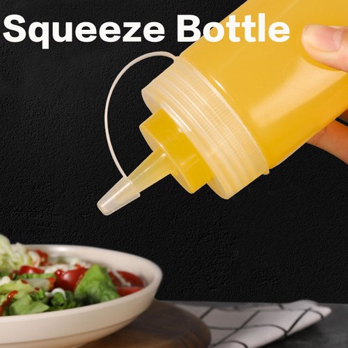 12 Pack 8 oz Plastic Squeeze Bottles Multipurpose Squirt Bottles for Ketchup,Condiments,BBQ Sauce,Dressing,Barbecue,Grilling,Crafts,Syrup and More