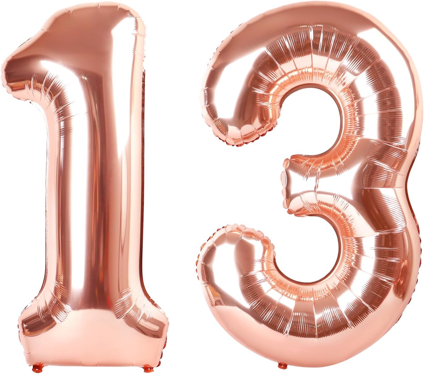 Rose Gold Number 13 Balloon - 40 Inch 13th Birthday Decoration for Girls & Boys
