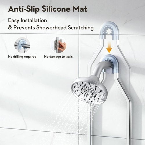 Aluminum Shower Caddy by [Brand Name] - Rust-Free Hanging Organizer with Hooks & Soap Holder | Bright Silver