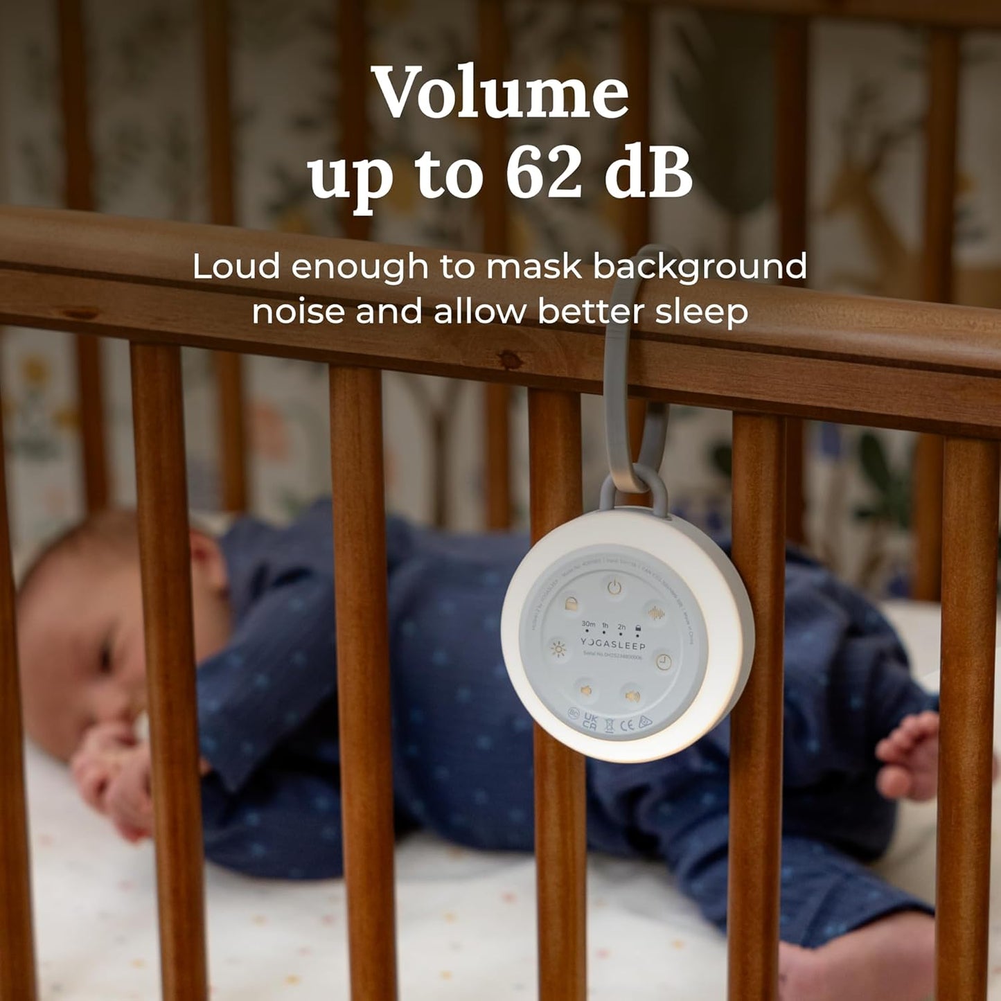 Yogasleep Hushh 2 Portable Sound Machine - Night Light & 6 Soothing Sounds | Easy Timer & Volume Control