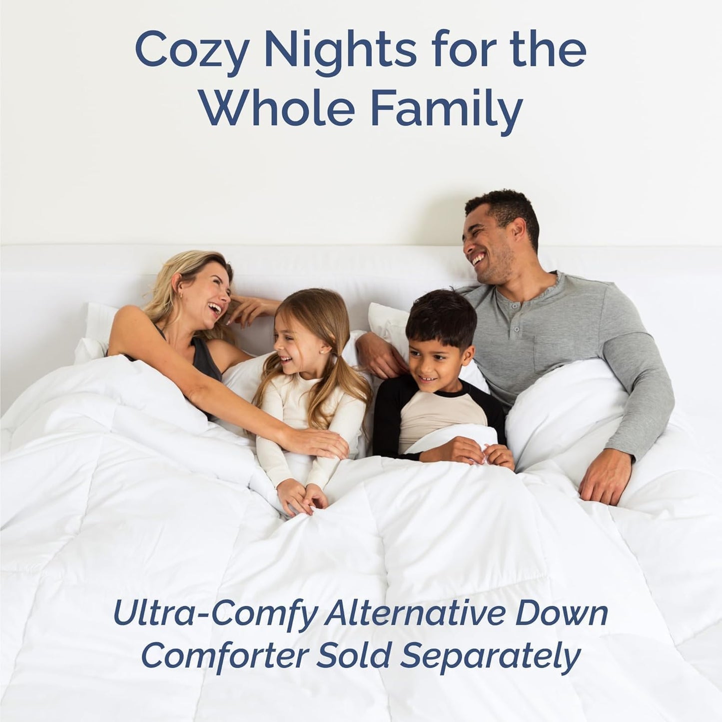 Queen 6 Piece Sheet Set - Comfy Cooling Luxury Bedding - 1 Flat, 1 Fitted Sheet & 4 Pillowcases - Wrinkle-Free White