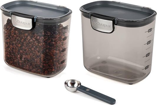 Progressive International ProKeeper+ Clear Plastic Airtight Food Baker's Kitchen Storage Organization Container Canister Set with Magnetic Accessories, 2- Piece Set