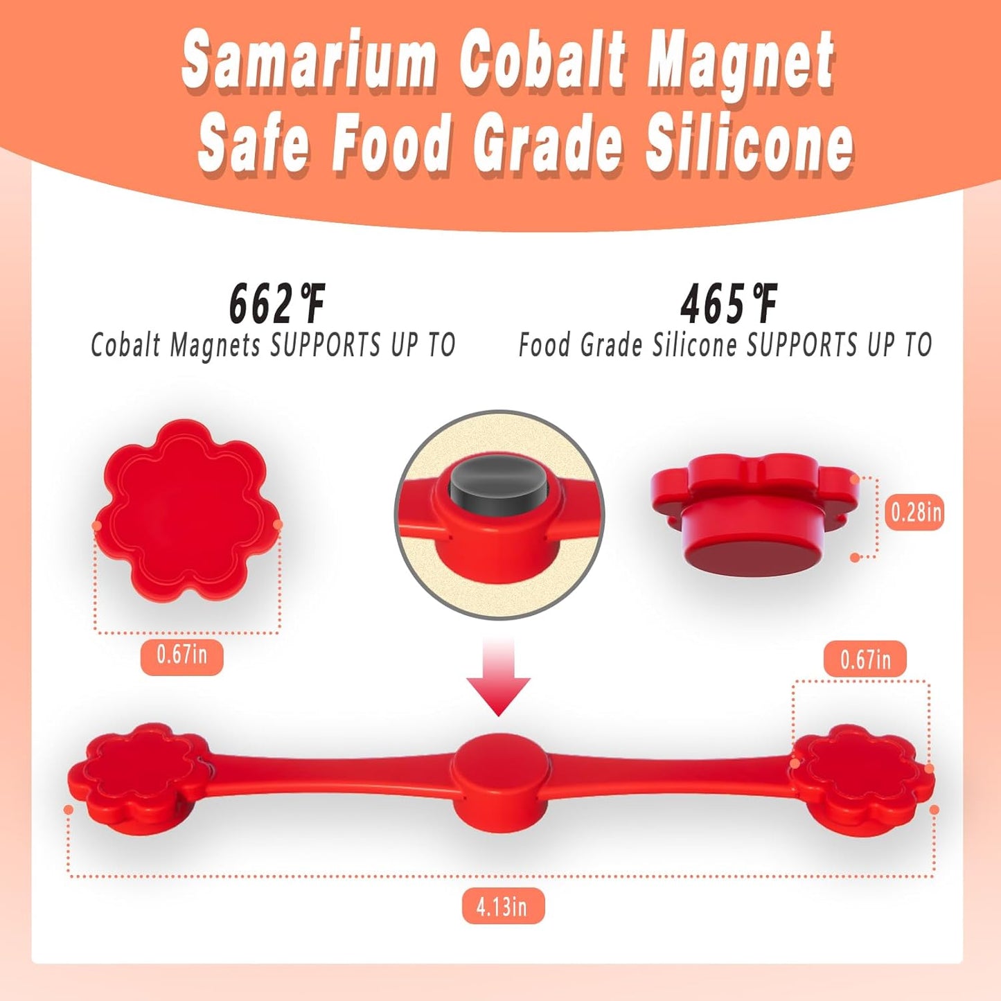 Skiennix Air Fryer Magnets - 12Pcs Silicone Buckle for Securely Holding Parchment Paper Liners