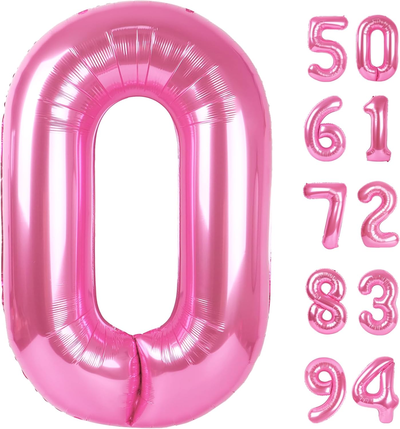 Pink Number Balloon by [Brand Name] - 40 Inch 0 Number Balloons for Birthday Party Decorations