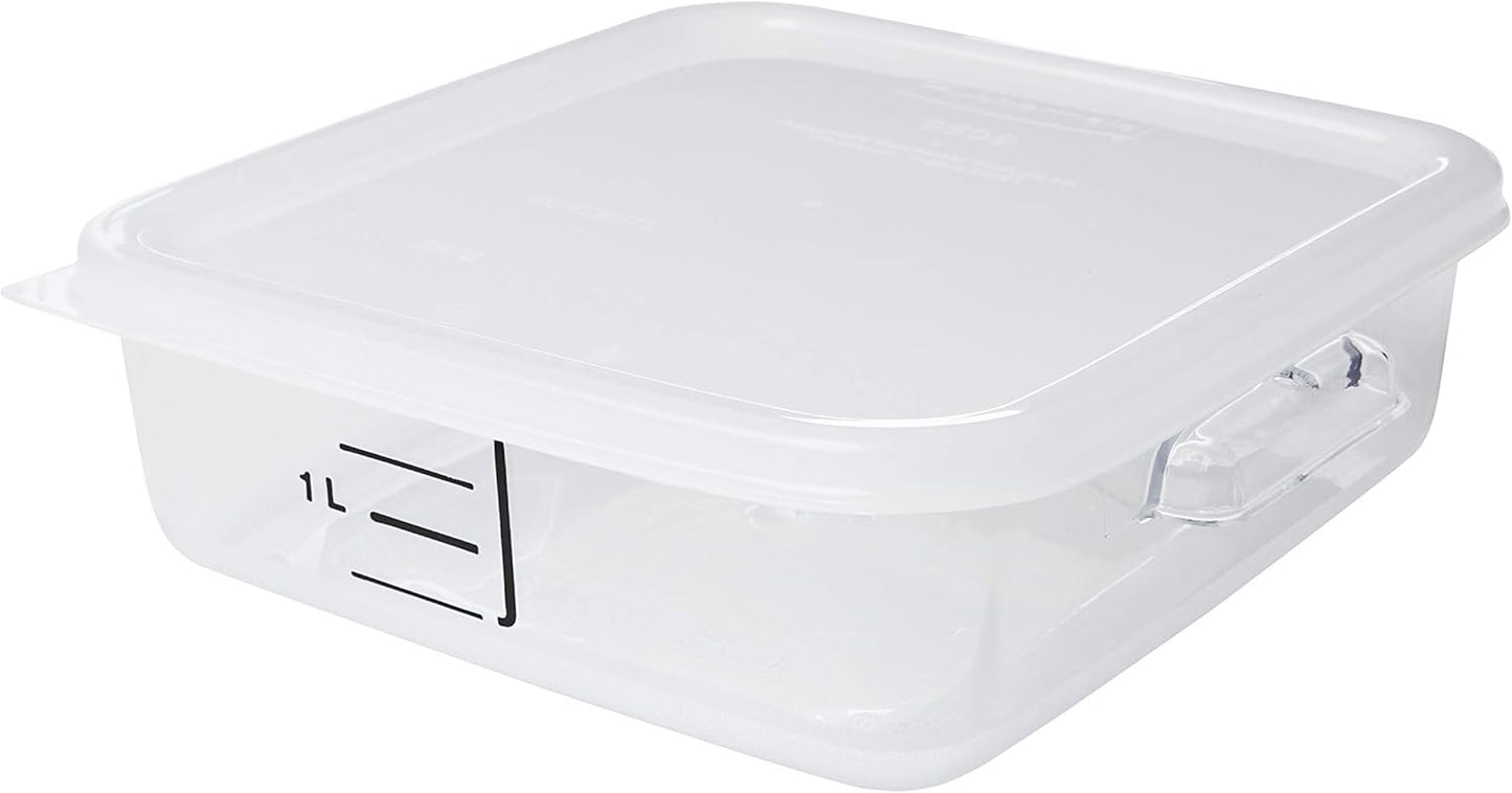 Rubbermaid Commercial Products Large Square Food Storage Container Lid - Fits 2/4/6/8 Qt, White