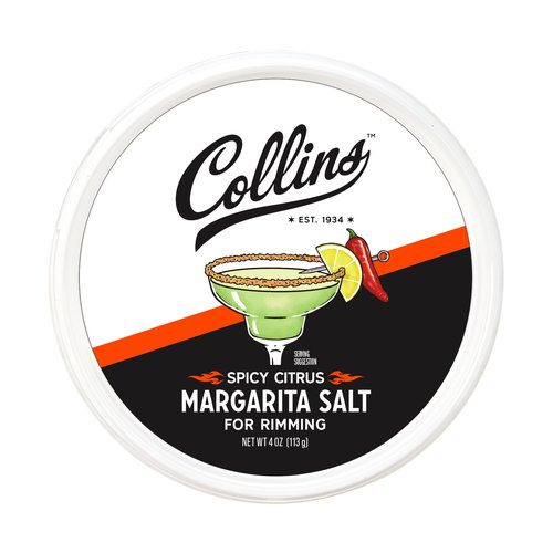 Collins Spicy Citrus Rimming Salt, Perfect Spicy Salt Rimmer for Jalapeno Margaritas, Bloody Marys, and Rimmed Drinks, Drink Garnish for Cocktails, Cocktail Mixers for Home Bars, 4 oz, Set of 1
