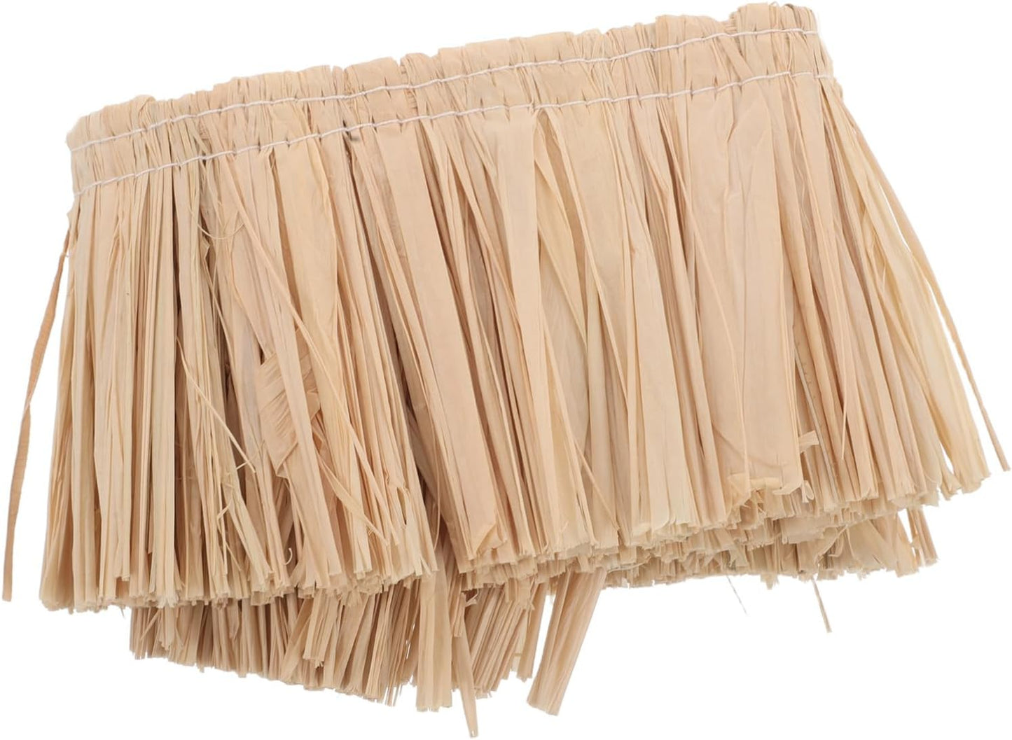 Raffia Fringe Trim by Skiennix - Handmade Straw Tassels for Boho Decor & Hawaiian Costumes