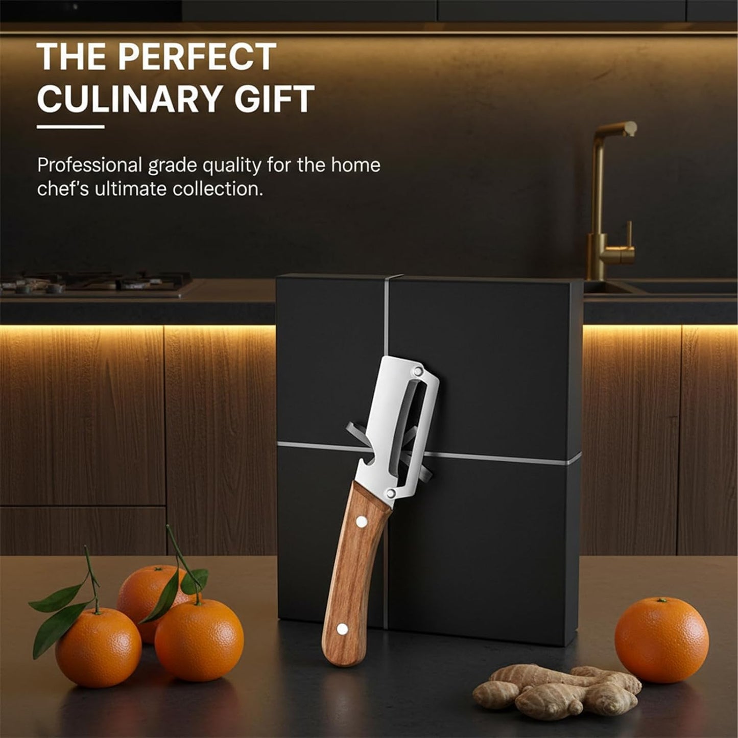 Skiennix 2-in-1 Vegetable Peeler - Stainless Steel Kitchen Tool with Wooden Handle | 2-Piece Set