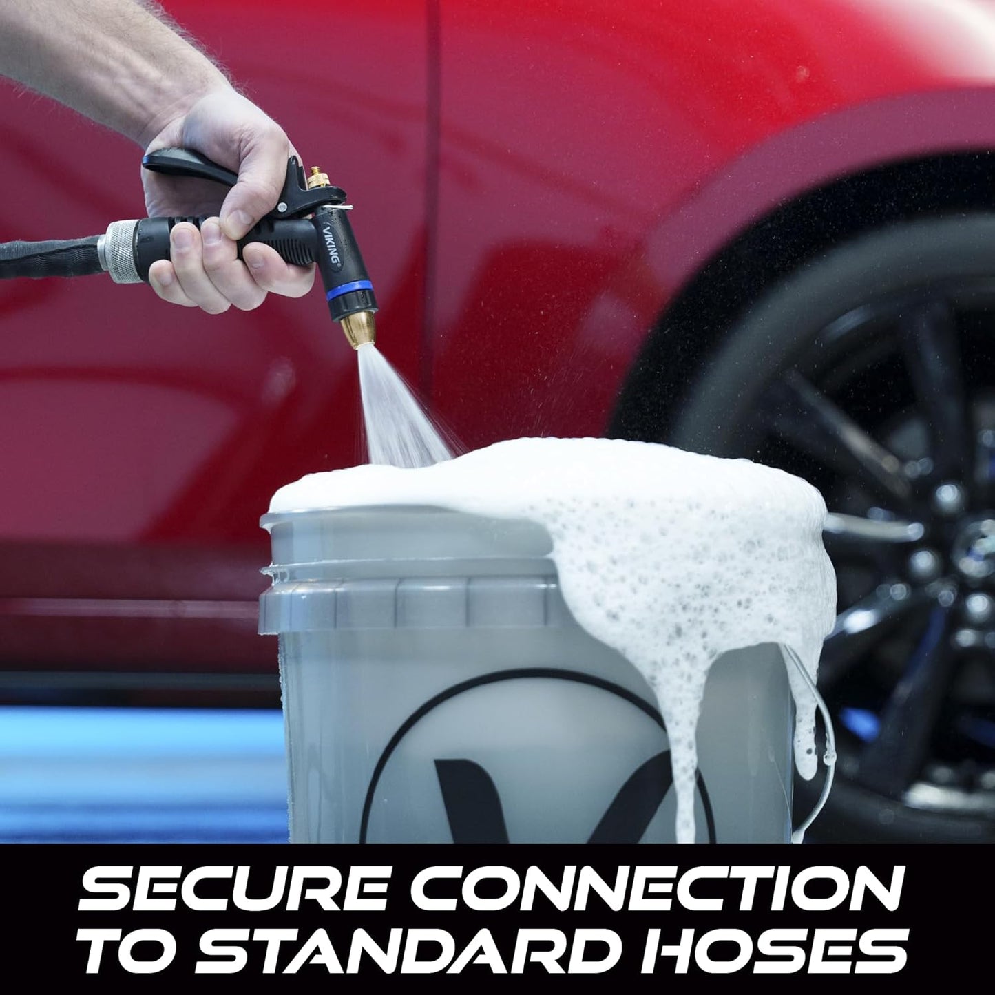 VIKING Garden Hose Nozzle - Adjustable Heavy-Duty Design for Car Washing, Plant Watering & Home Use