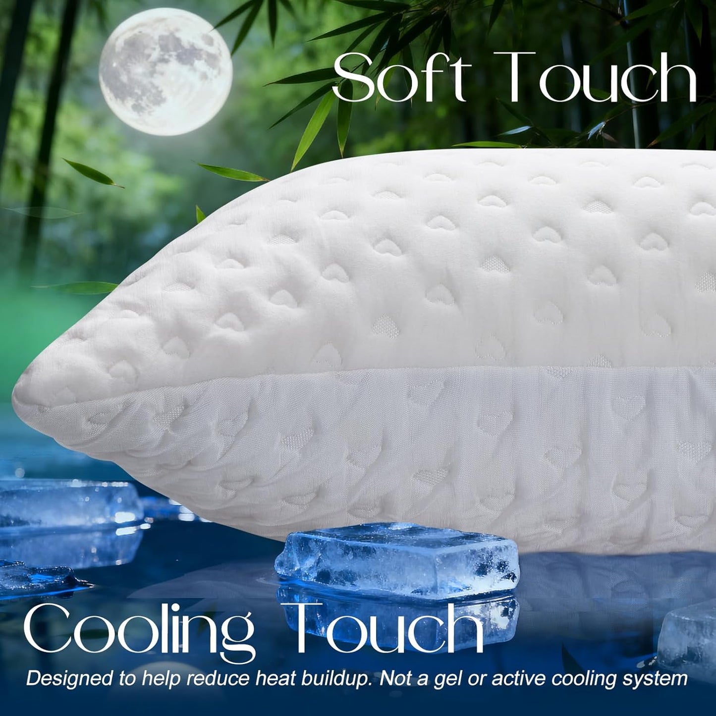 Skiennix Side Sleeper Pillow - Ergonomic Curved Design with Adjustable Memory Foam & Cooling Cover, Queen Size