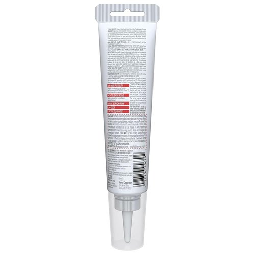 GE Advanced Silicone Caulk - 100% Waterproof Sealant for Kitchen & Bathroom | 2.8 fl oz Tube, White