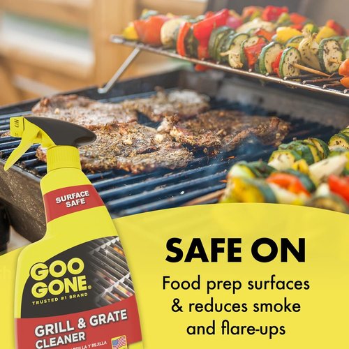 Goo Gone Grill Cleaner Spray - Powerful Degreaser for BBQ Grates & Racks | 24 Ounce (2 Pack)