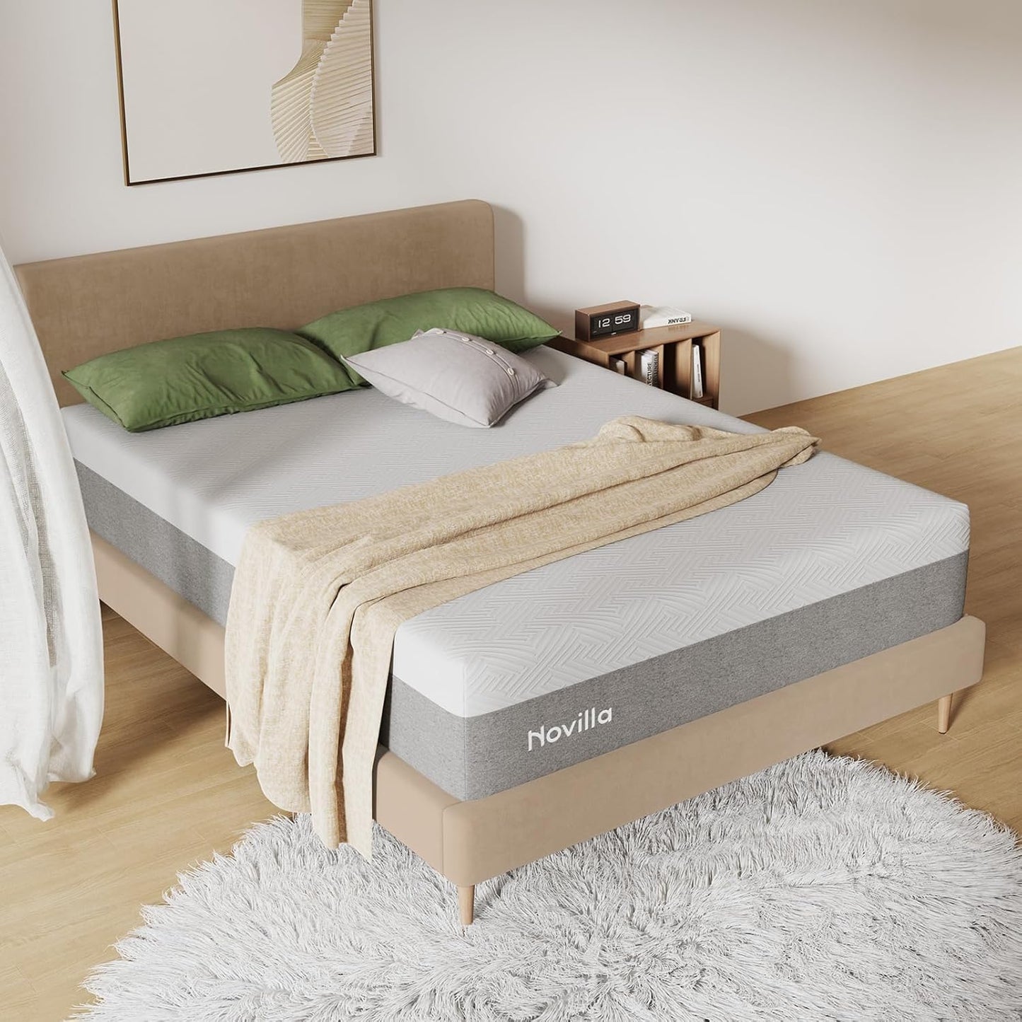 Novilla Full Mattress - 12 Inch Gel Memory Foam for Cool Sleep & Pressure Relief | Medium Plush Feel