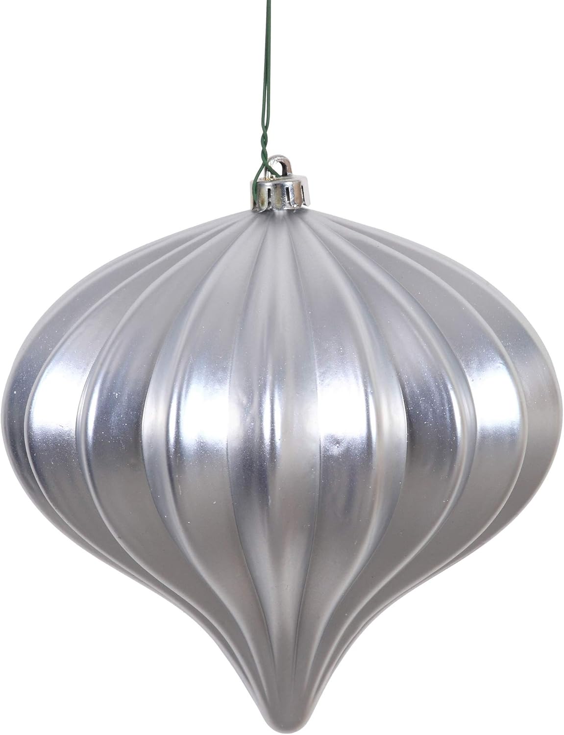 Burnished Orange Matte Onion Christmas Ornaments - UV Treated, Set of 3 by Vickerman
