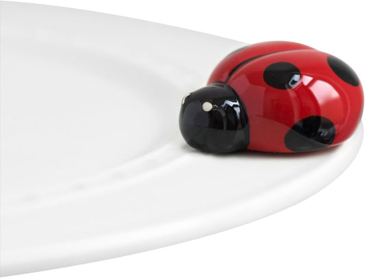 Hand-Painted Nora Fleming Lil' Ladybug Mini Décor - Unique Summer Ceramic for Home & Office