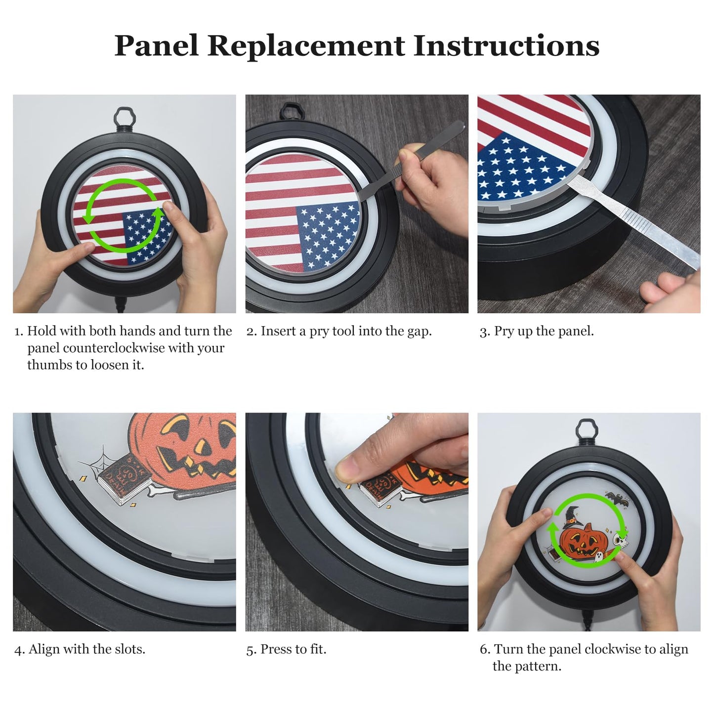 Lotalot LED Wall Light for Bedroom, Living Room, Hallway, American Flag Lights Rechargeable Wall Lights, Easy Installation, Halloween & Christmas Decor