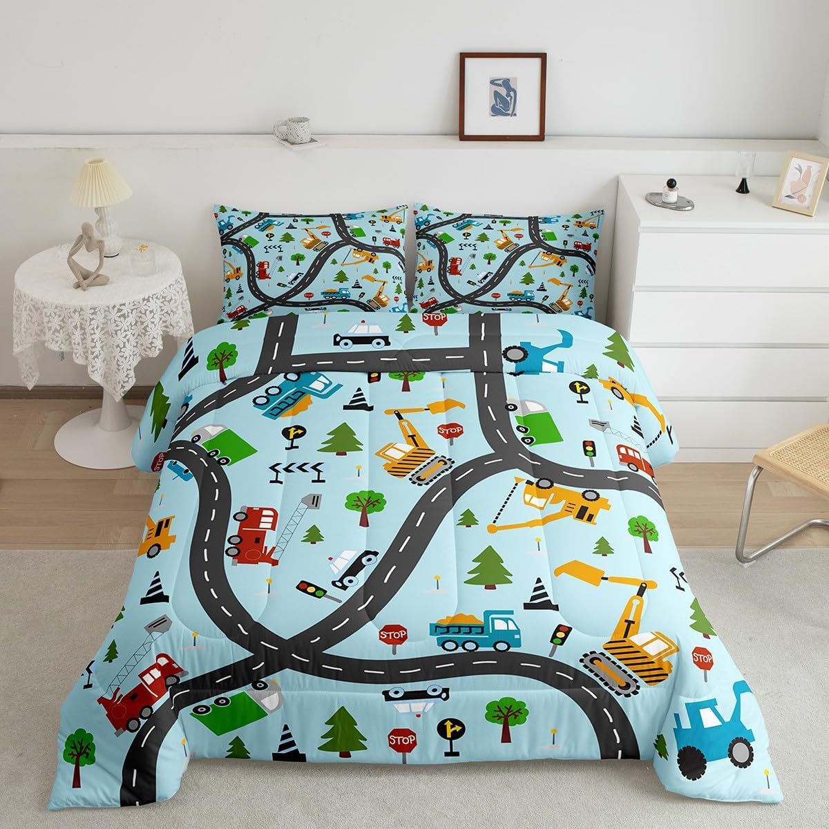 jejeloiu Baseball Comforter Set Twin Size Kids Camo American Flag Comforter for Boys Girls Teens Camouflage Bedding Set Breathable Baseball Games Duvet Set Room Decor Quilt Set