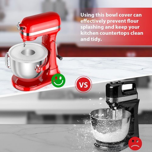 6QT Stainless Steel Bowl and Bowl Lid Covers for Kitchenaid Stand Mixers, Kitchen Aid Mixing Replacement attachment for 6QT Lift Mixer with Handle, Dishwasher safe.