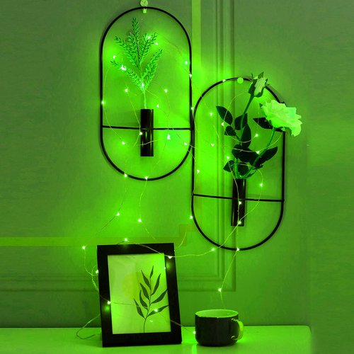 Ariceleo Mini St. Patrick's Day Fairy Lights Battery Operate, 4 Pack Copper Wire 3*AAA Battery Powered Led Starry Fairy String Lights for Bedroom, Christmas, Party, Wedding, Decoration(5m/16ft Green)