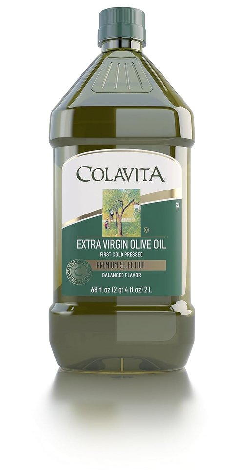 Colavita Extra Virgin Olive Oil - Premium First Cold Pressed, 68 Oz | Perfect for Roasting & Dressings