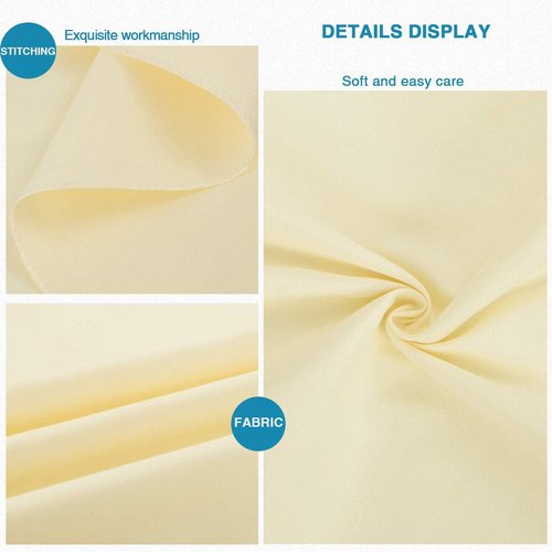 FLXXIE Pillow Cases - Soft Microfiber Standard Size Pillow Covers | Wrinkle & Stain Resistant, Ivory, 2 Piece Set 20x26