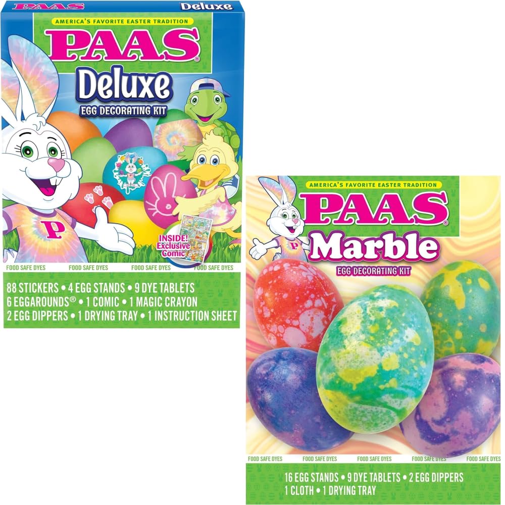 PAAS Egg Decorating Kit Super Set: Deluxe and Marble - America's Favorite Easter Tradition