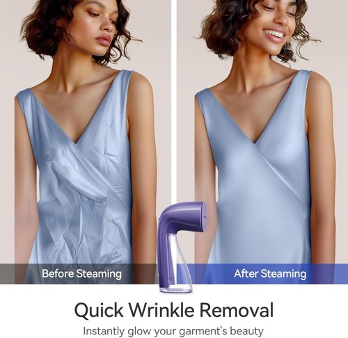 HiLIFE Portable Clothes Steamer - 700W Handheld Design with 240ml Capacity | Royal Purple, Ideal for Home & Travel