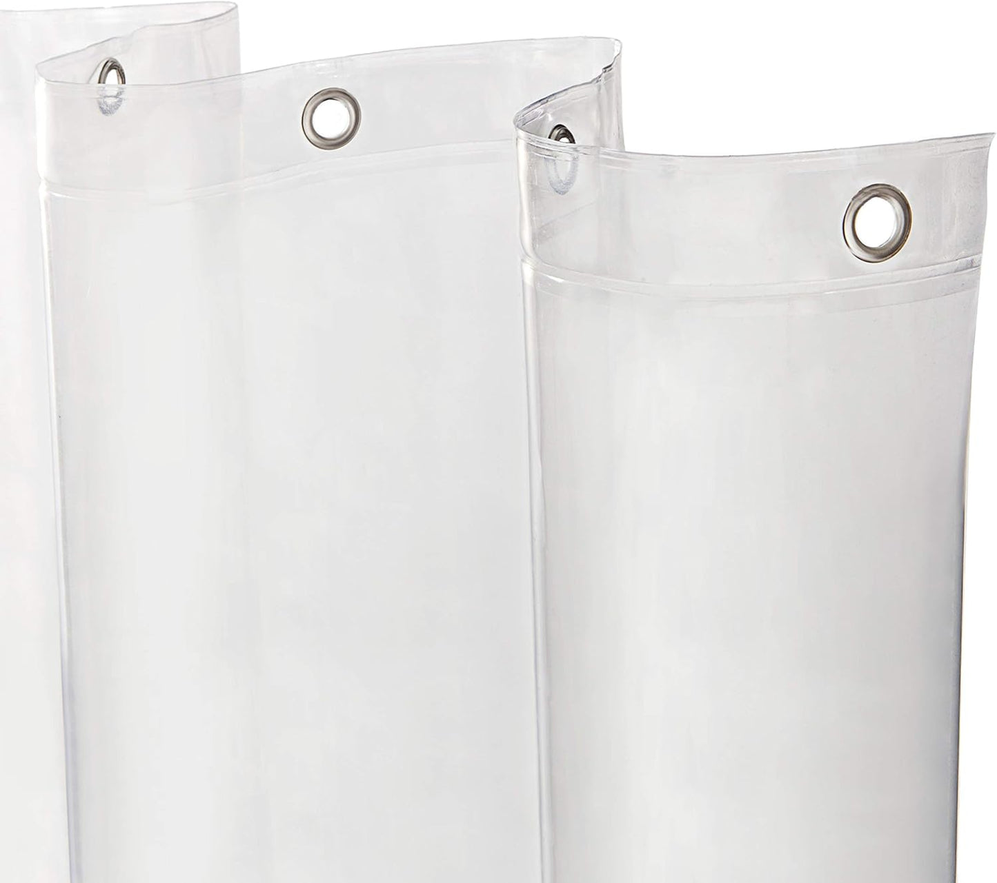 Kenney – Waterproof PEVA Shower Curtain Liner | Medium-Weight Design with Rust-Resistant Grommets, 70" x 72", Clear