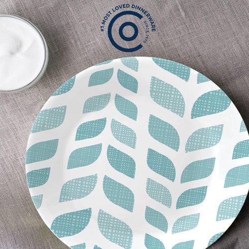 Corelle Vitrelle Salad Appetizer Plate Set - Lightweight, Chip-Resistant, 6-Piece Northern Pines Design