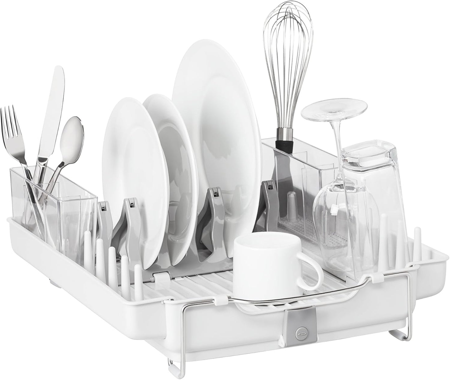 OXO Good Grips Foldaway Dish Rack - Space-Saving Design for Efficient Drying | Compact & Durable