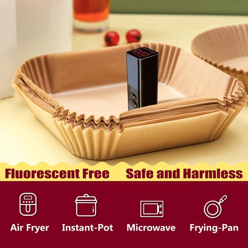 Air Fryer Liners for Ninja, Airfryer Liners Disposable for Ninja Dual DZ201/DZ401/DZ550/SL401, Air Fryer Paper Liners for Bella 4Qt and CHEFMAN 6 Quart Dual Basket, Air Fryer Parchment Paper Liners