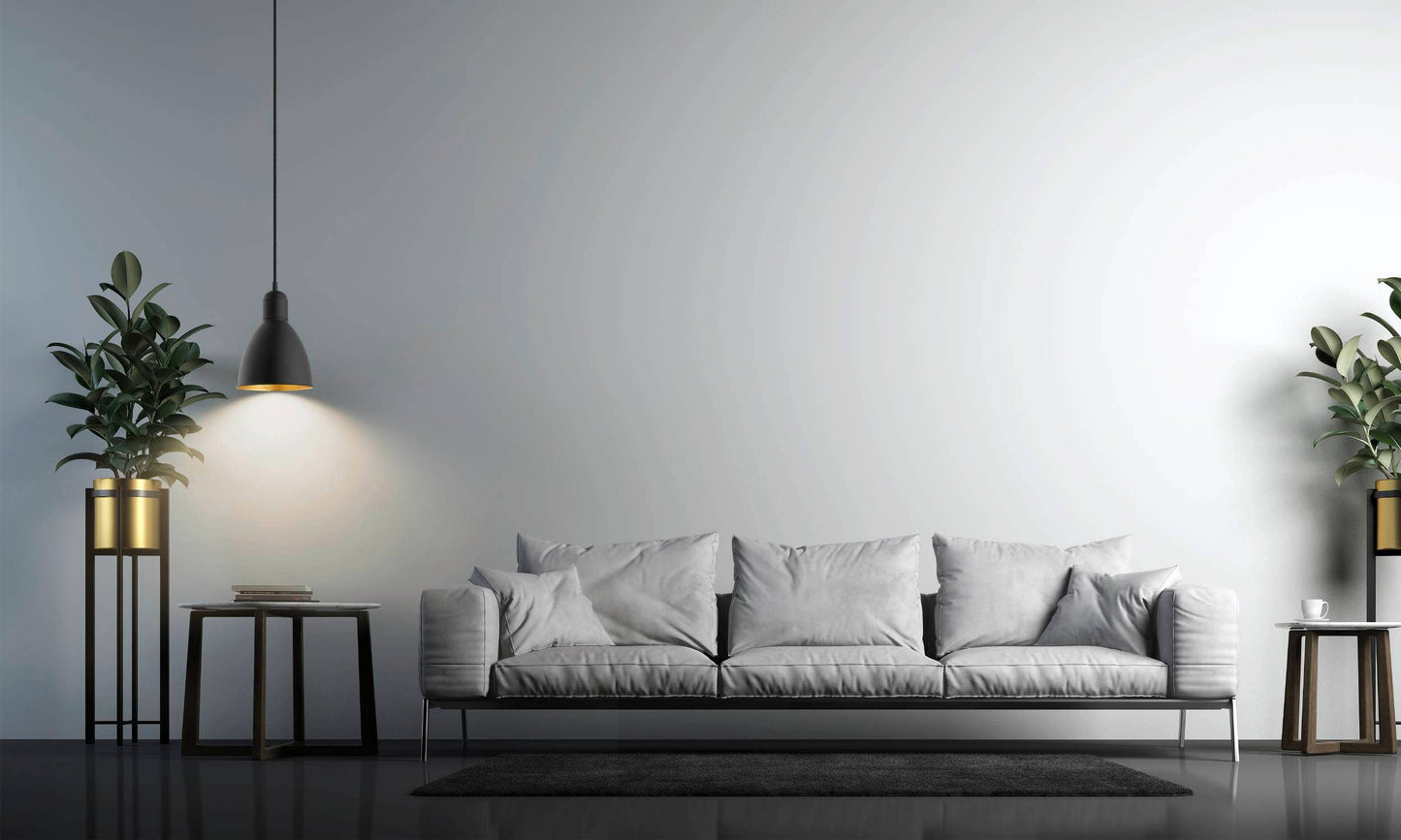 EGLO Priddy 1-Light Mini Pendant Hanging Lighting Fixture with Steel Shade for Kitchen Island, Hallway, and Dining Room, 60W, 82 in, Black and Gold