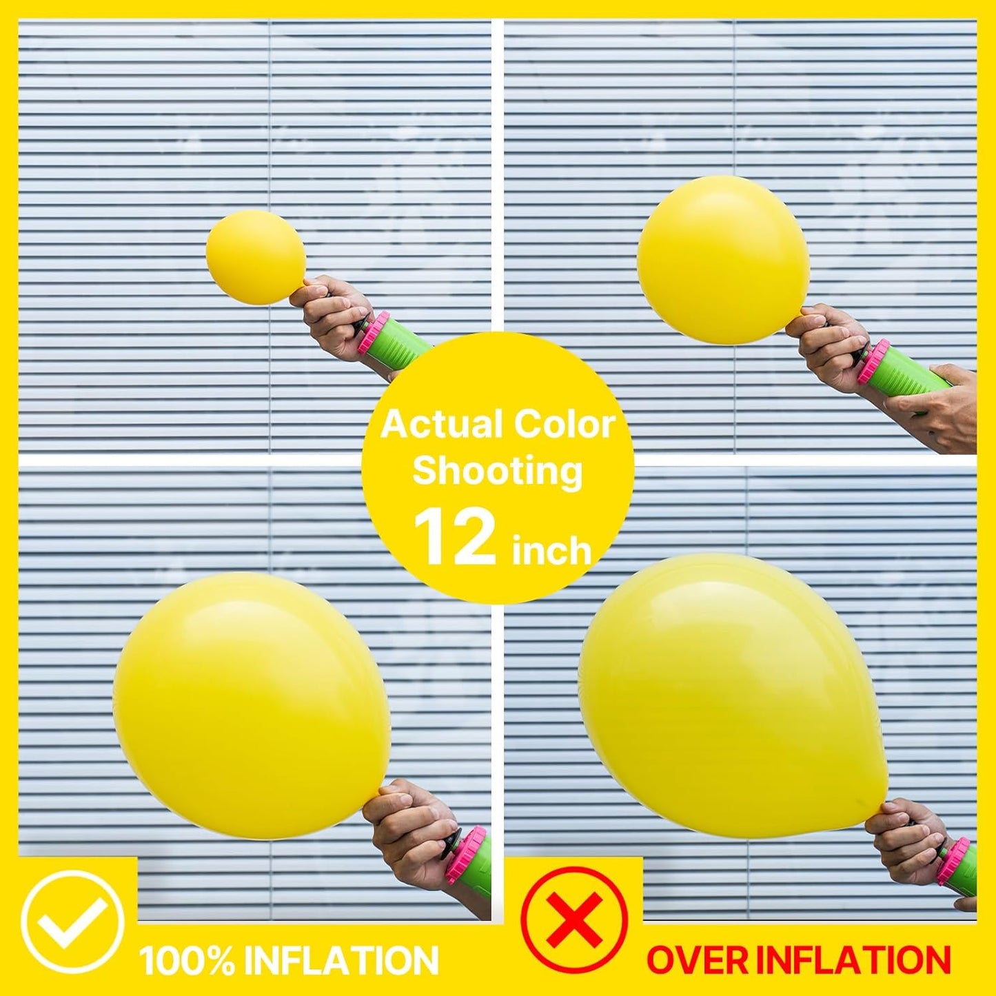 PartyWoo Yellow Balloons - 155-Piece Matte Latex Balloon Arch Kit for Easter & Birthday Celebrations | 5-18 Inch Sizes