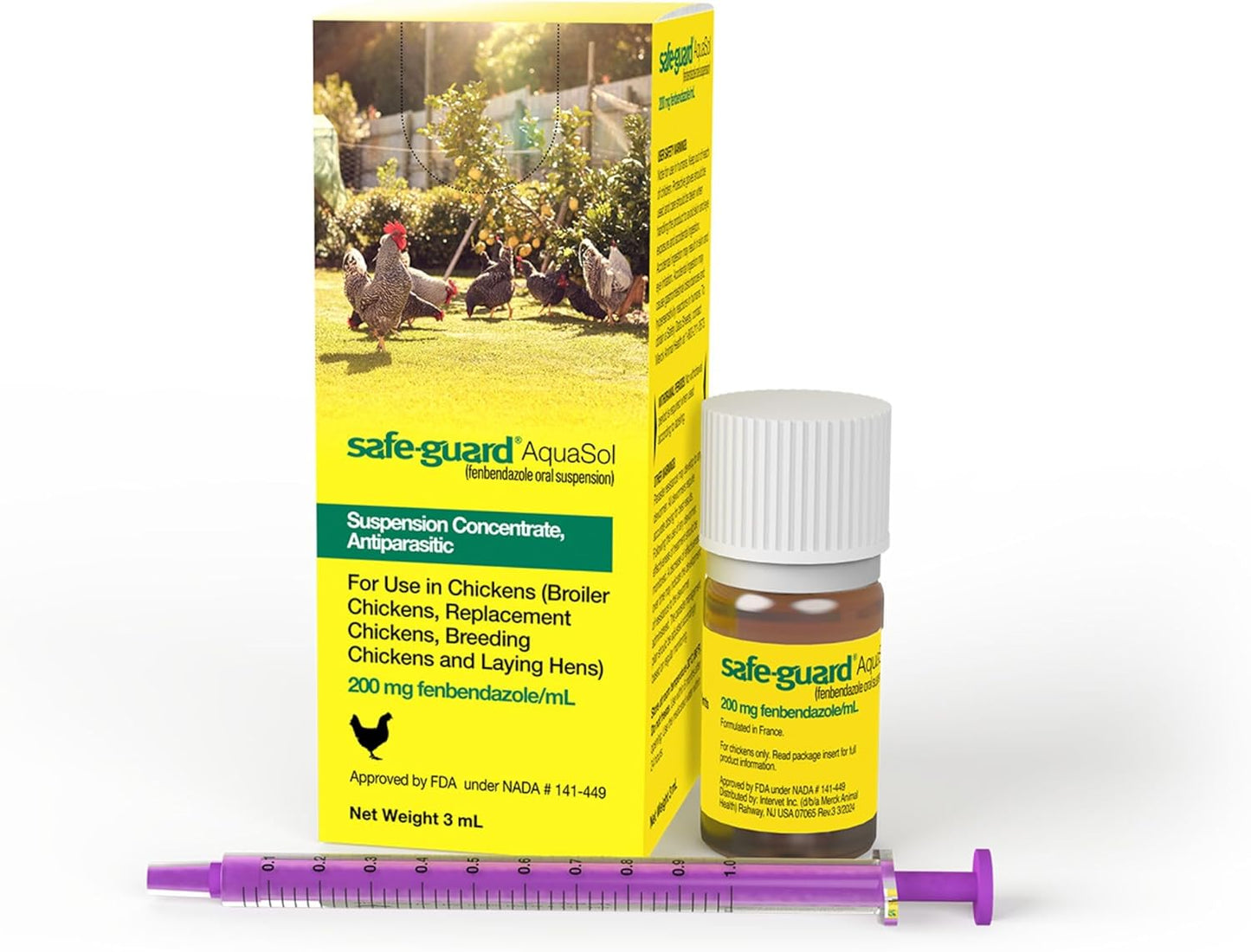 Safe-Guard Aquasol Dewormer for Chickens - Effective Parasite Control | 3 mL
